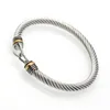 Allanales (10pcs) Fashion Titanium Acero inoxidable Hombres Pulseras de oro Cable de oro Cable brazaletes SD7V6394896