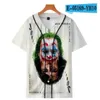 Custom Man Baseball Jersey Knappar Homme T-shirts 3D Tryckt skjorta Streetwear Tees T Shirts Hip Hop Kläder Fram och baksida Print Bra 0103