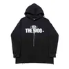 Hög Chao Street Tröja Hooded Big V Rose Printed Wang Yibo samma hoodie