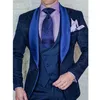 Slim Fit Bruiloft Groomsman Tuxedo 3 Stuk Floral Patroon Mannen Past met Broek Mannelijke Mode Jas Vest Mannelijke Kostuum 2021 X0909