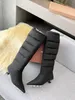 Kvinnors 2021 Varm Lace Up Knä High Boots Fashion Waterproof Down Bo Ots Versatile Party High Heels 4.0cm Lyxpaket 35-41