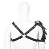 NXY SM Bondage BDSM Sexo Roupas Homens Sexy Unilateral Should Straps Gladiatorial Dress Samurai Bundled Bra Costumes 1223