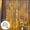 Evento Festive Festies Supplies Home Gardeusb Garland LED Curtain Light * 300 CURTAS DE DECORAÇÃO DE CABELAS 8 MODELOS PARA Party/Natal/Casamento