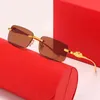 Designer sunglasses Frameless anti ultraviolet Women's fashion 2021 new straight 01