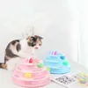 4 Levels Pet Cat Toy Creativity Space Tower Tunnel Tracks Intelligence Ball Training Interactive Amusement Plate Pet Products 211122