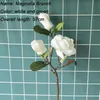 Simulación de una sola rama de magnolia, flor artificial de seda para decoración del hogar, florero, orquídea, boda, novia, planta falsa, Decorati207B