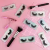 10 par blandade falska ögonfransar Laserförpackning Mjuka Wispy Natural Cross Mink Eye Lashes Dramatiska Faux Cils Återanvändbar