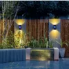 2 pcs 6led SMD2835 solar wall lights outdoor IP65 waterproof LED lamp for yard garden patio courtyard stairs deck lighting decoration