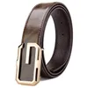 Men leather fashion personality young business leisure cowhide belt middle-aged smooth buckle A15219q