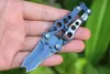 1Pcs High Quality Butterfly Knives 440C Black Oxide Blade Stainless Steel Handle EDC Pocket Knife Outdoor Camping Hiking Bottle Opener With Retail Box
