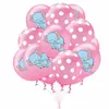 Décoration de fête 15pcslot 12 pouces éléphant ballons en latex couleur confettis décorations d'anniversaire bébé douche hélium Ballon3885613