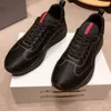 Topp Men cykeltyg sneakers casual sko mesh gummi trim platt skor löpare tränare svart vit snörning nylon med låda nr309