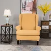 Крышка стулья в европейском стиле мягкое эластичное растяжение диван с твердым цветом для одиночной диван -мебель кресла гостиная домашняя декор 2021