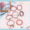 & Tools Productspieces/12 Pieces Set Pearl Hair Tie Elastic Band Made Of Rubber Bands Bows Korean Aessories Girls1 Drop Delivery 2021 Yl9Hu