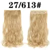 Perucas sintéticas xq 5 clipespiece Natural Silky Hair Hair Extensão 24quotinches Clipe em mulheres Long Fake7873748