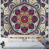 Mandala Colorida Grande Tapeçaria Pendurado Boho Decoração Poliéster Trippy Hippie Sun Loon Farmhouse Tapetes Dorm Dimor Chakra 210609