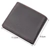 Wallets 1PCS High Quality Cow Leather Mini Men's Luxury Business Wallet Card Holder Man Purse Coin Bag Zipper Design Money