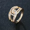 Rlopay luxe koperen armband ring sets mode Dubai bruids sieraden voor vrouwen bruiloft brincos para als multheres Q0720