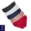 5PCS / SET Cotton Women's Panties Underkläder Comfort Floral Lace Underburs Ladies Sexiga Briefs Low-Rise Pantys Intimates 210730