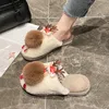 Slippers 2021 Winter Christmas Deer Thick Sole Women Men Indoor Warm Shoes Soft Plush Home Floor Couple Platform Sweet Shoe