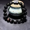 Pulsera de obsidiana negra antihinchazón, hecha a mano, dragones, decoración de Fénix, regalo, joyería A66, hebras de cuentas 4038266