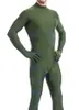 진한 녹색 라이크라 스판덱스 남자 고양이 의상 의상 뒤 지퍼 섹시 남자 바디 정장 의상 의상의 의상 없음 헤드 할로윈 파티 282c