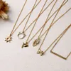 Fashion Creative Gift Gold Plated Charm Pendants Good Luck Karma Balance Make A Card Lady Women Necklace Jewelry For Girls258Z7923216