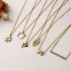 Fashion Creative Gift Gold Plated Charm Pendants Good Luck Karma Balance Make A Card Lady Women Necklace Jewelry For Girls258Z6444099