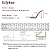 Eilyken Clear PVC Transparent High Heel Slippers Summer Fashion Chain Design Slip On Square Toe Slides Women Mules Pumps HWQ223