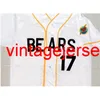 Złe wieści Bears Movie Jersey Button Down White 100% zszyte niestandardowe koszulki baseballowe Dowolne nazwiska hurtowe