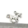 65 Uds. Colgantes de aleación de plata antigua con forma de caballo mezclado para hacer joyas, collares, accesorios DIY 206P