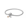 Designer smycken 925 silver armband charm pärla passform pandora ny öppen krona glidarmband pärlor europeiska stil charms pärlstav murano