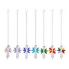 Objetos decorativos Figuras Crystal Sun Catchers Angel pendurando pingente de jardim de jardim decoração de metal chakra colorida vidro de vidro Janela