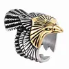 Punk Animal Eagle Ring Pour Hommes Mâle Taille De Doigt Réglable G1125