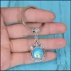 Porte-clés Bijoux En Gros Sirène Porte-clés Miroir Créatif En Métal Pendentif Aessories Cadeaux Personnalisés Chaîne Anneau DIY Fit 450 Drop Livraison 2021