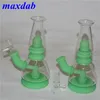 Lueur dans le noir narguilés de tuyau d'eau en silicone Mini bécher en silicone Bong incassable narguilé chicha plate-forme pétrolière avec bol en verre de 14 mm