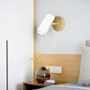 Lampes murales Lampe à LED Décor Angle réglable Golden Wandlamp pour chambre à coucher Salle de bains Miroir Éclairage d'escalier Accueil AC85-265V