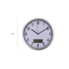 Wall Clocks 1PC 10 Inches Hanging Clock Simple Sitting Room LCD Display Temperature Humidity Meter Plastic