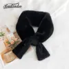 2021 Designer zwart wit roze faux bont-demper sjaal foulard vrouwen dikke warme kraag sjaals voor dames nekwarmers