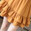 Sommer Mini Chiffon Röcke Frauen Hohe Taille Harajuku Faltenrock Japanischen Stil Vintage Kurze Reine Rüschen 210421