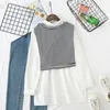 H.SA Kvinnor Chic Harajuku Blusar Sailor Collar Candy Color Casaul och toppar Långärmad Poncho Blusströja 210417