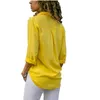 Mode långärmad plus storlekskjortor för kvinnor toppar och gul blusar kvinnlig sommar sexig röd svart vit chiffong tunika 3xl 210721