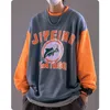 Unisex Broderi Dolphin Heavyweight Sweatshirt Mäns Kläder Harajuku Hiphop Streetwear High Street Oversize Basic Style