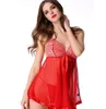 Été Sexy col en v profond sangle chemise de nuit femmes Lingerie Slik jupe dame dentelle Satin pyjamas grande taille vêtements de nuit