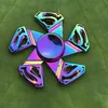 Stokta 120 Türler Dekompresyon Oyuncak Spinner Gökkuşağı El Spinners Tri-Fidget Metal Gyro Ejderha Kanatları Göz Parmak Oyuncaklar İplik Üst Handspinner Witn Kutusu