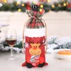 Christmas Decorations Red Wine Bottle Cover Cute Santa Snowman Wine Bag Xmas Gift Bags Party Decoration w-01297