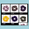 Pony Tails Jewelry36Colors Veet Tie Ring Rope Ponytail Holder Scrunchie Headband For Women Girls Elastic Hair Bands Aessories Jewelry Gifts