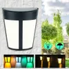 6 LED Solar Power Wall Light Outdoor impermeabile Street Yard Garden Security Lamp - Bianco