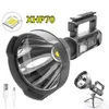 Lanternas portáteis USB Recarregável LED Work Light Searchlight 500m Holiday Handheld With 18650 Bateria para Caça Aventura Pesca