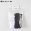 Giordano Men Tshirt Mężczyźni 2-Pack Krótkie rękawy Tee V-Neck T Shirt Mężczyźni Top Marka Odzież Bawełniana Koszula Homme Solid Color Tshirt 210409